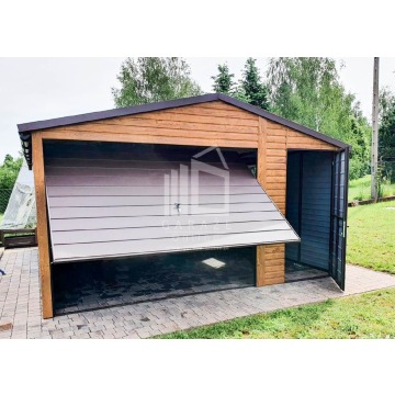 GARAŻ BLASZANY 4,5m x 6m - dwuspad blachodach... - Garaże i wiaty - Żnin - zdjęcie 4