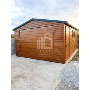GARAŻ BLASZANY 4m x 5m poziom - dwuspad blach... - Garaże i wiaty - Chodzież - zdjęcie 4