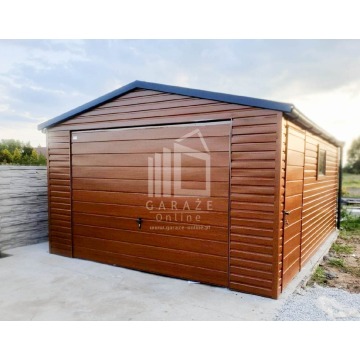 GARAŻ BLASZANY 4m x 5m poziom - dwuspad blach... - Garaże i wiaty - Chodzież - zdjęcie 11