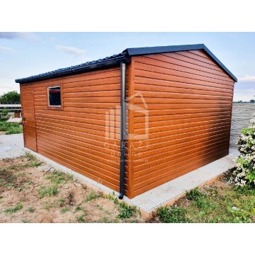 GARAŻ BLASZANY 4m x 5m poziom - dwuspad blach... - Garaże i wiaty - Chodzież - zdjęcie 6