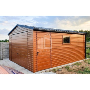GARAŻ BLASZANY 4m x 5m poziom - dwuspad blach... - Garaże i wiaty - Chodzież - zdjęcie 7