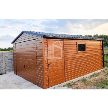 GARAŻ BLASZANY 4m x 5m poziom - dwuspad blach... - Garaże i wiaty - Chodzież - zdjęcie 10