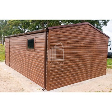 Garaż Blaszany 4m x 6m - Drewnopodobny Brama... - Garaże i wiaty - Wągrowiec - zdjęcie 2