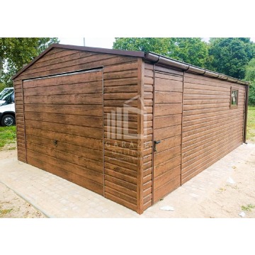 Garaż Blaszany 4m x 6m - Drewnopodobny Brama... - Garaże i wiaty - Wągrowiec - zdjęcie 3