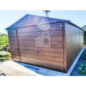 GARAŻ BLASZANY 4m x 7m poziom - dwuspad Brama... - Garaże i wiaty - Konin - zdjęcie 3