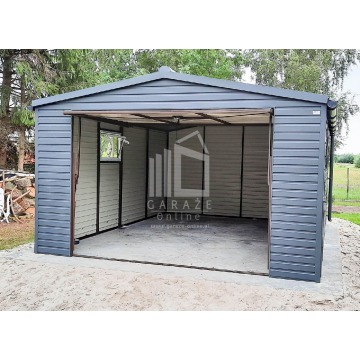 GARAŻ BLASZANY 5m x 6m poziom - dwuspad - Brama... - Garaże i wiaty - Radom - zdjęcie 6