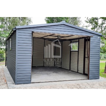 GARAŻ BLASZANY 5m x 6m poziom - dwuspad - Brama... - Garaże i wiaty - Radom - zdjęcie 7