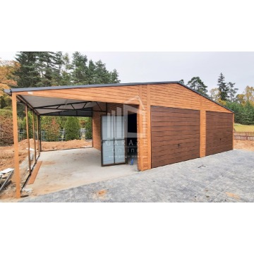 GARAŻ BLASZANY 6,5m x 6m + 3m. wiata - poziom... - Garaże i wiaty - Rybnik - zdjęcie 8