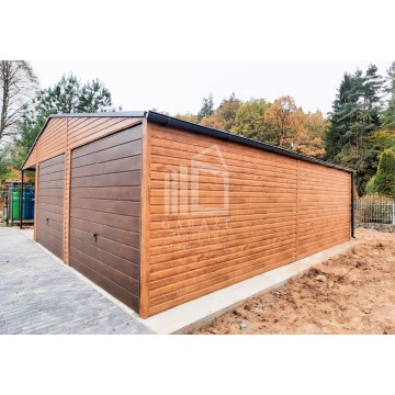 GARAŻ BLASZANY 6,5m x 6m + 3m. wiata - poziom... - Garaże i wiaty - Rybnik - zdjęcie 7