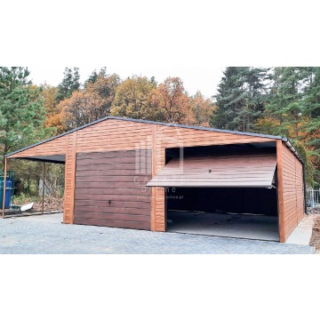 GARAŻ BLASZANY 6,5m x 6m + 3m. wiata - poziom... - Garaże i wiaty - Rybnik - zdjęcie 5