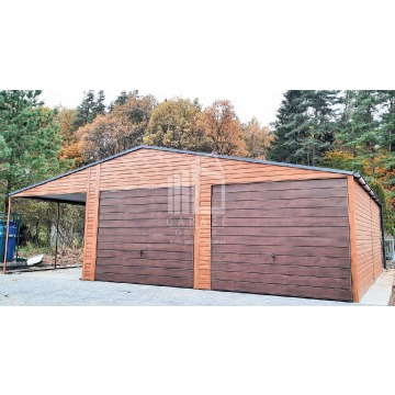 GARAŻ BLASZANY 6,5m x 6m + 3m. wiata - poziom... - Garaże i wiaty - Rybnik - zdjęcie 6