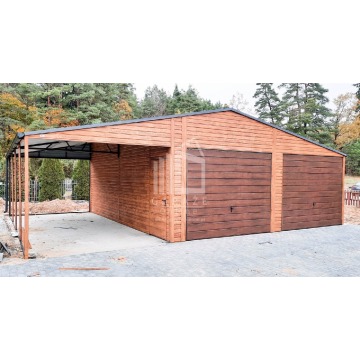 GARAŻ BLASZANY 6,5m x 6m + 3m. wiata - poziom... - Garaże i wiaty - Rybnik - zdjęcie 10