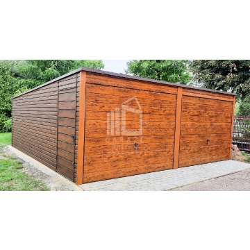 GARAŻ BLASZANY 6m x 5,8m - spad tył - 2x Brama... - Garaże i wiaty - Lubartów - zdjęcie 2