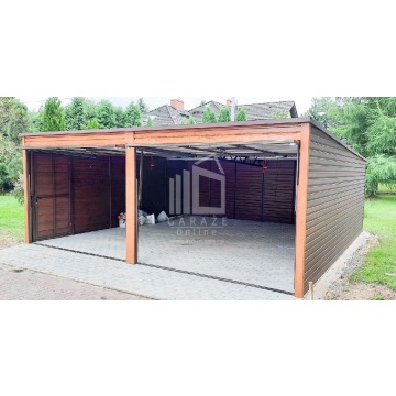 GARAŻ BLASZANY 6m x 5,8m - spad tył - 2x Brama... - Garaże i wiaty - Lubartów - zdjęcie 6