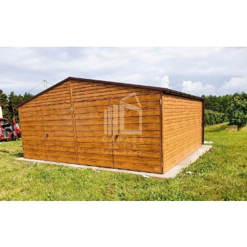 GARAŻ BLASZANY 6m x 5m poziom - dwuspad Brama... - Garaże i wiaty - Gniezno - zdjęcie 2