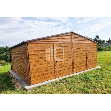 GARAŻ BLASZANY 6m x 5m poziom - dwuspad Brama... - Garaże i wiaty - Gniezno - zdjęcie 3