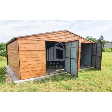 GARAŻ BLASZANY 6m x 5m poziom - dwuspad Brama... - Garaże i wiaty - Gniezno - zdjęcie 4