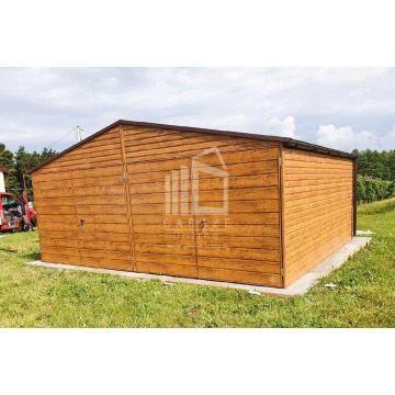 GARAŻ BLASZANY 6m x 5m poziom - dwuspad Brama... - Garaże i wiaty - Gniezno - zdjęcie 5