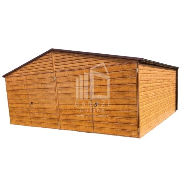 GARAŻ BLASZANY 6m x 5m poziom - dwuspad Brama... - Garaże i wiaty - Gniezno - zdjęcie 1