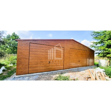 GARAŻ BLASZANY 9m x 6m poziom - dwuspad 2x Brama... - Garaże i wiaty - Katowice - zdjęcie 2