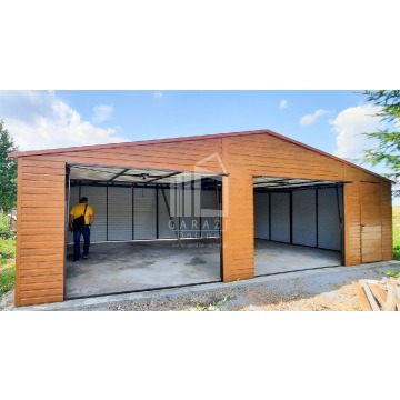 GARAŻ BLASZANY 9m x 6m poziom - dwuspad 2x Brama... - Garaże i wiaty - Katowice - zdjęcie 7