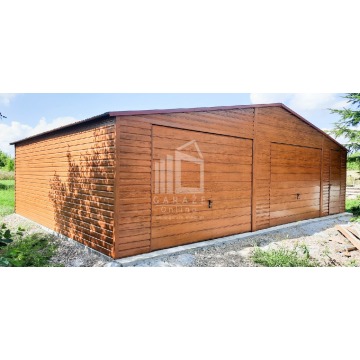 GARAŻ BLASZANY 9m x 6m poziom - dwuspad 2x Brama... - Garaże i wiaty - Katowice - zdjęcie 3