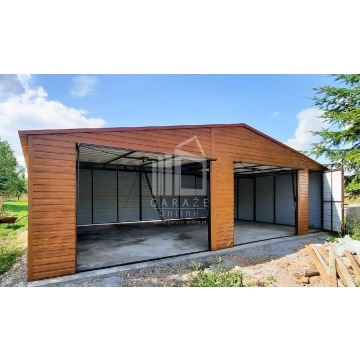 GARAŻ BLASZANY 9m x 6m poziom - dwuspad 2x Brama... - Garaże i wiaty - Katowice - zdjęcie 9