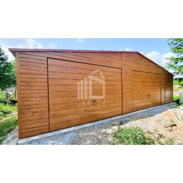 GARAŻ BLASZANY 9m x 6m poziom - dwuspad 2x Brama... - Garaże i wiaty - Katowice - zdjęcie 5