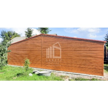 GARAŻ BLASZANY 9m x 6m poziom - dwuspad 2x Brama... - Garaże i wiaty - Katowice - zdjęcie 4