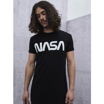 Koszulka Z Krótkim Rękawem Męska Czarna Mister Tee MT626 NASA Worm