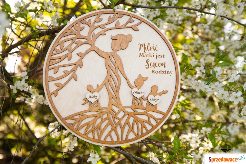 Drzewo Życia Na Dzień Matki Mamy Serca Grawer - Pozostałe dekoracje - Kłomnice