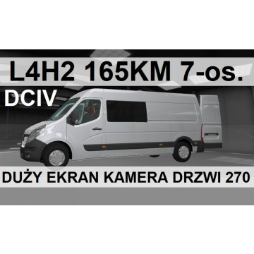 Renault Master - L4H2 165KM Brygada 7-osob. Kamera Czujniki  Drzwi 270-  2322zł