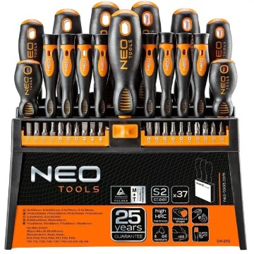 Zestaw wkrętaków i końcówek wkrętakowych Neo Tools 04-210 (37 elementów)