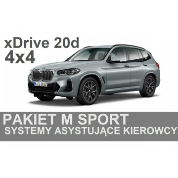 BMW X3 - xDrive 20d 190KM Pakiet M Systemy asystujące kierowcy Refl. Led 3017zł