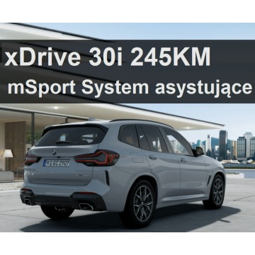 BMW X3 - xDrive 30i 245KM Pakiet M Systemy asystujące kierowcy Refl. Led 3224zł