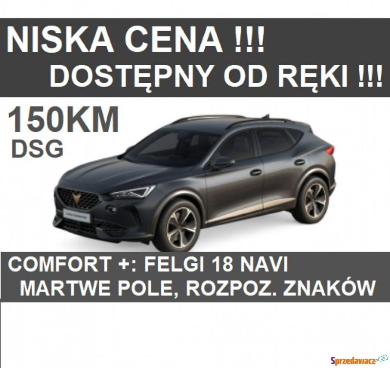 Cupra Formentor  SUV 2023,  2.0 benzyna - Na sprzedaż za 155 205 zł - Szczecinek