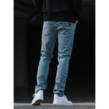 Spodnie Jeansowe Slim Jasne Niebieskie Jigga Wear  Leather Label