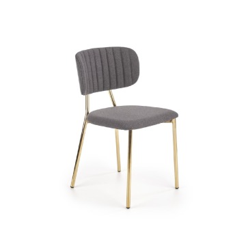 Krzesło tapicerowane na złotych nogach