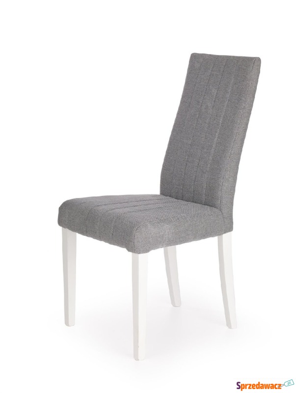 Szare krzesło tapicerowane DIEGO na białych nogach - Krzesła biurowe - Grodzisk Wielkopolski