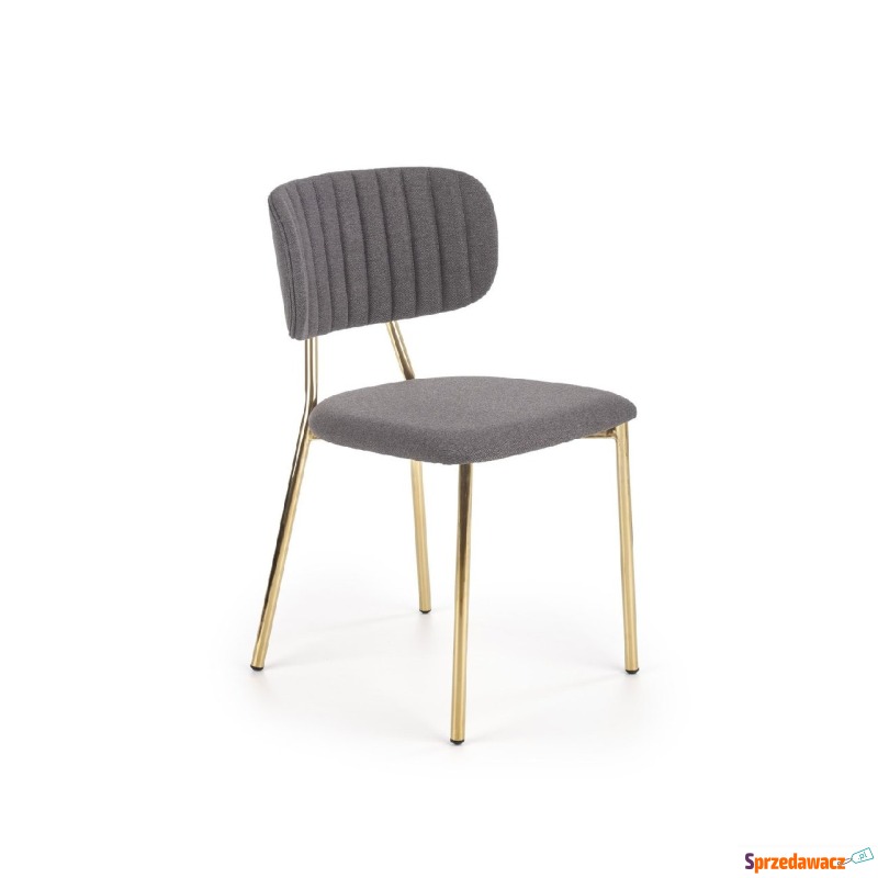 Krzesło tapicerowane na złotych nogach - Krzesła biurowe - Radom