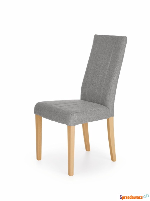 Szare krzesło tapicerowane DIEGO dąb miodowy - Krzesła biurowe - Piekary Śląskie