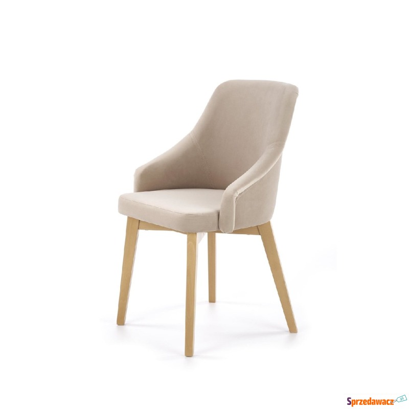 Beżowe krzesło welurowe TOLEDO 2 dąb miodowy - Krzesła biurowe - Gdynia