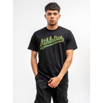 Koszulka Z Krótkim Rękawkiem Męska Czarna / Zielona 47 Brand Oakland Athletics Echo