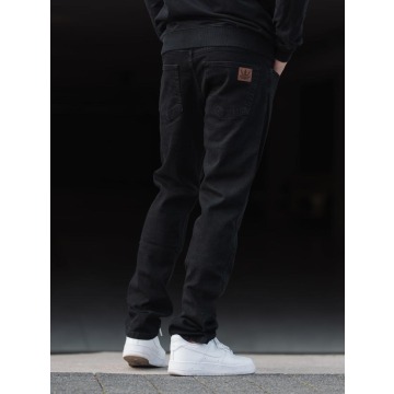 Spodnie Jeansowe Slim Czarne Jigga Wear Leather Label