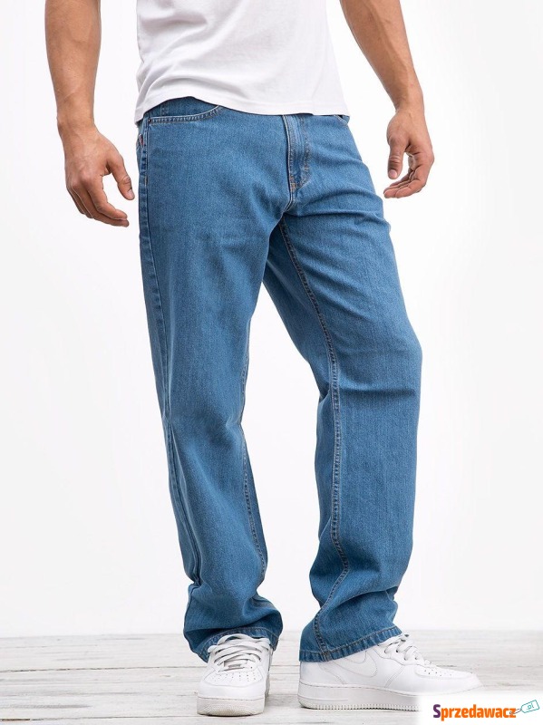 Spodnie Jeansowe Regular Męskie Jasne Niebieskie... - Spodnie - Suwałki