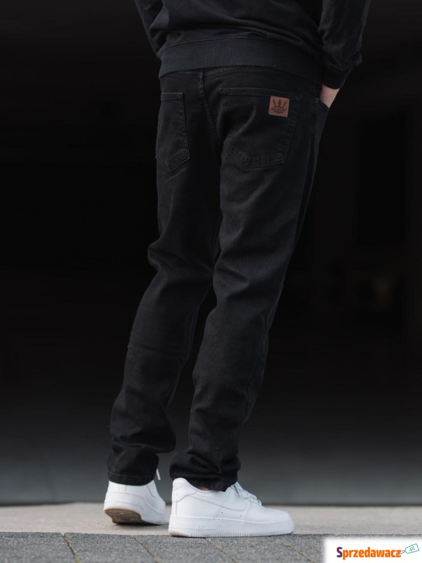 Spodnie Jeansowe Slim Czarne Jigga Wear Leather... - Spodnie - Koszalin