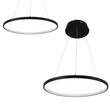 Lampa sufitowa LED ring czarna