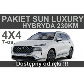 Hyundai Santa Fe - Hybryda 4X4 230KM 7-osob. Sun Luxury Panorama Dostępny od ręki -3157zł