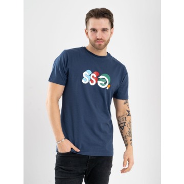 Koszulka Z Krótkim Rękawem Męskie Granatowa SSG 3D Colors