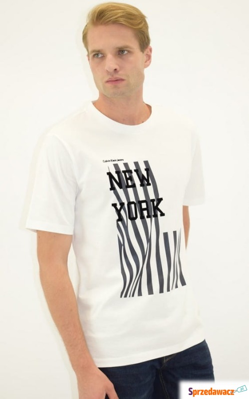 
T-shirt męski J30J306895 Calvin Klein Jeans Biały - Bluzki, koszulki - Szczecin